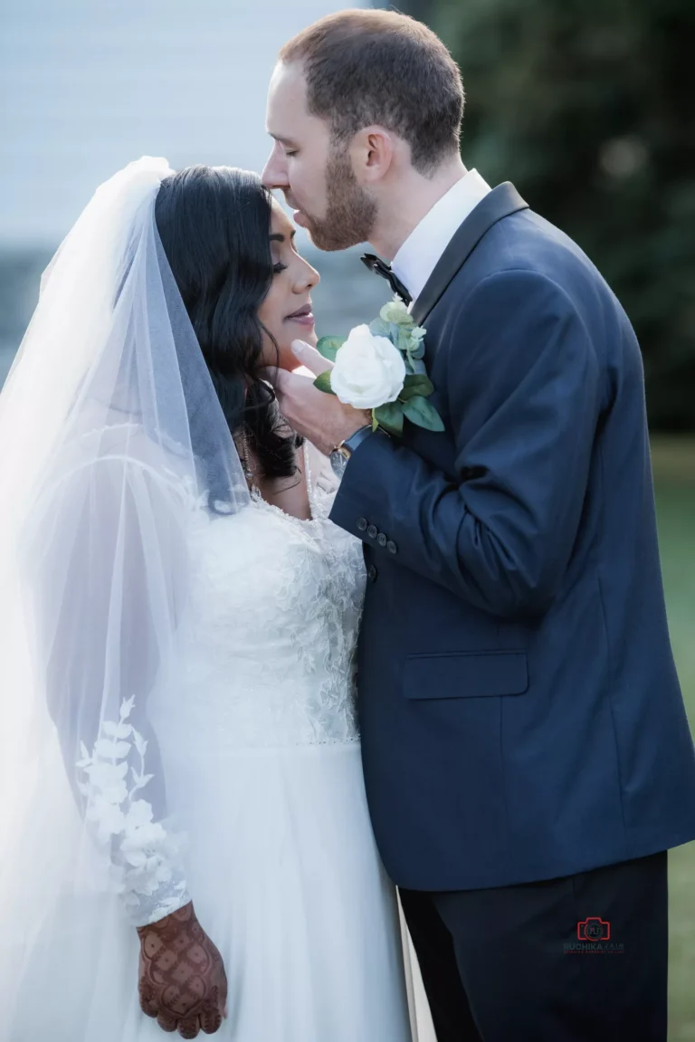 Bride and groom portrait taken by a top wedding photographer in Wellington