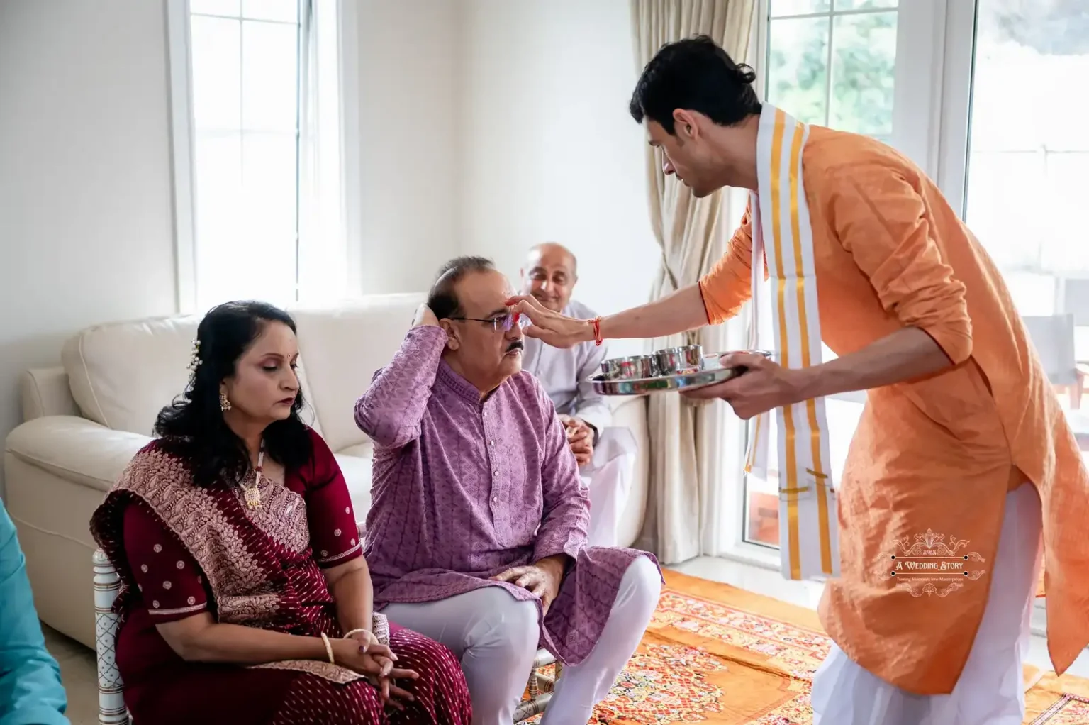 Family blessing ceremony during a wedding captured by Wedding Photography in Wellington