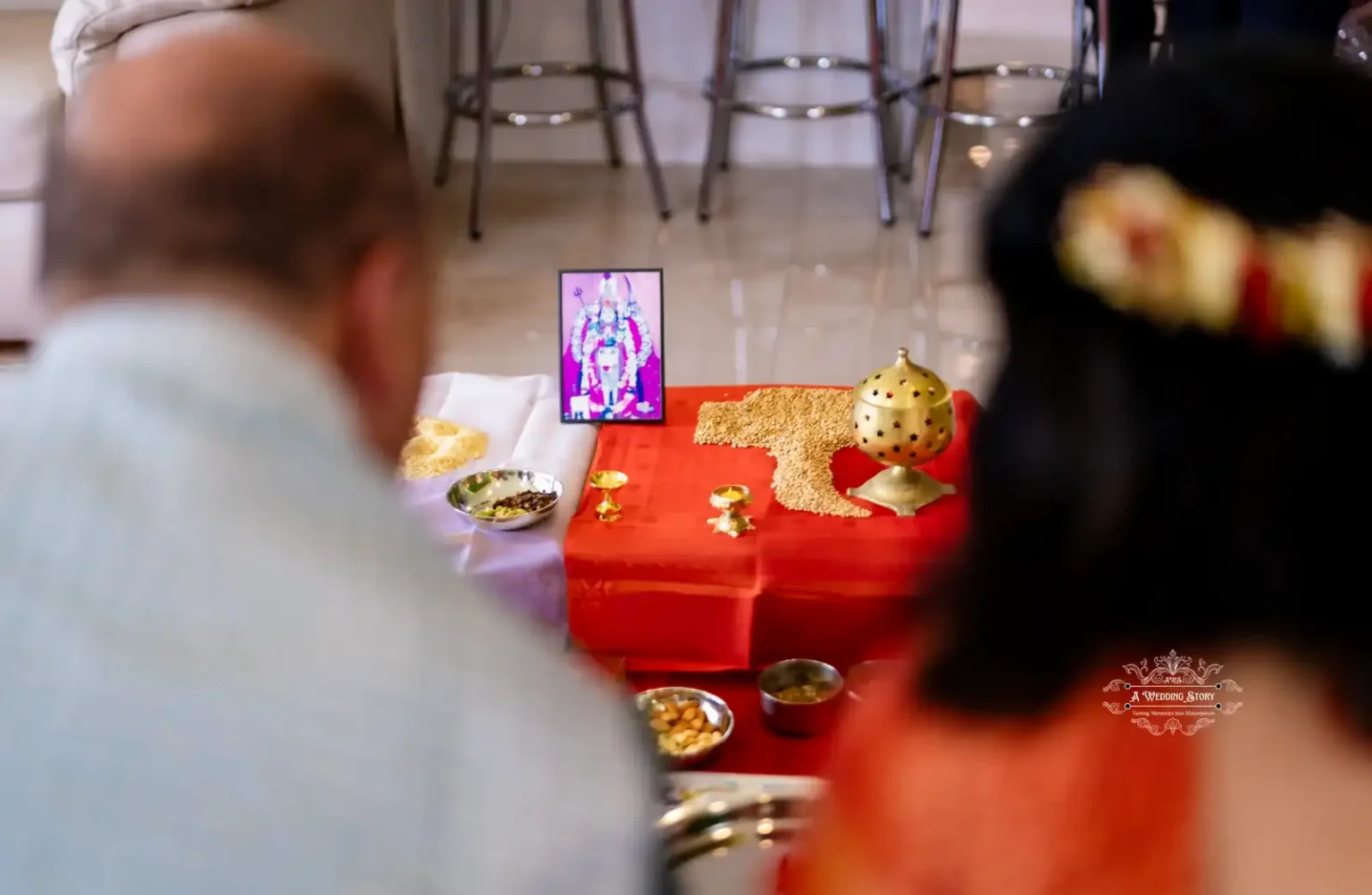 Family prayer ceremony during a wedding in Wellington, captured by Wedding Photography - A Wedding Story