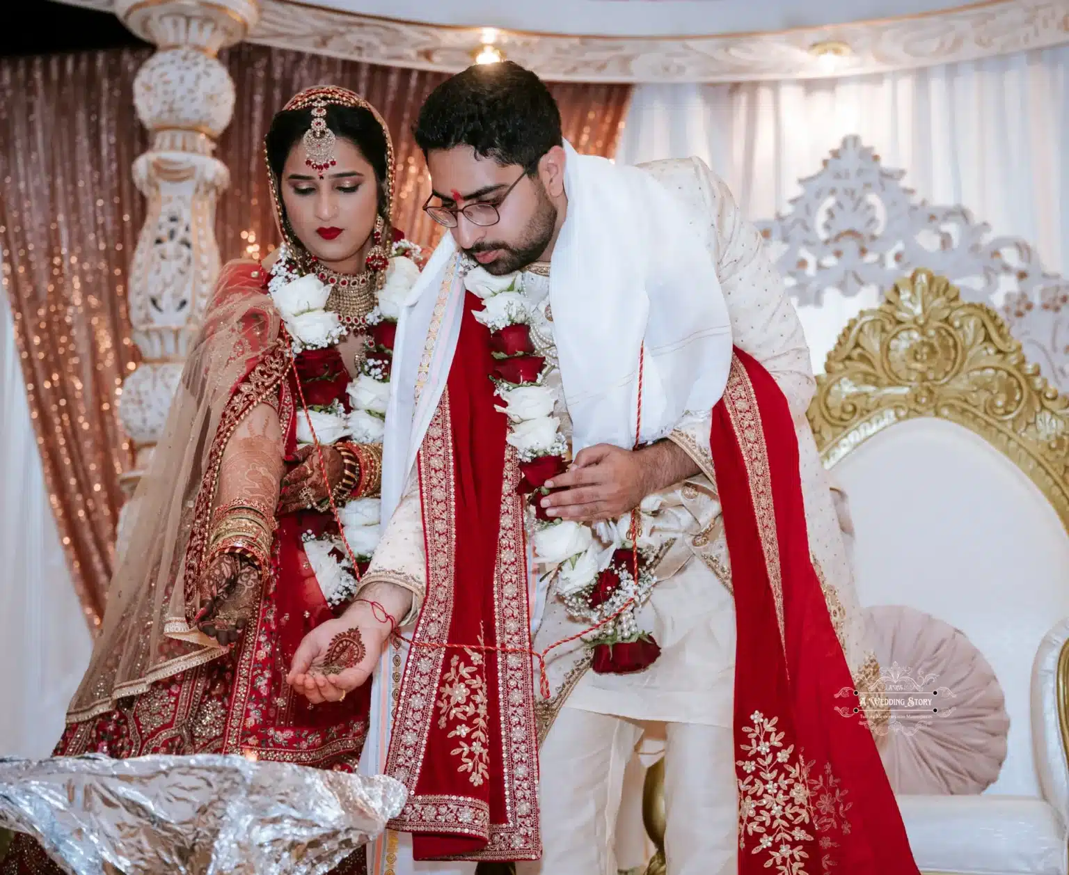 Indian bride and groom performing traditional wedding rituals in Wellington, captured by Wedding Photography.