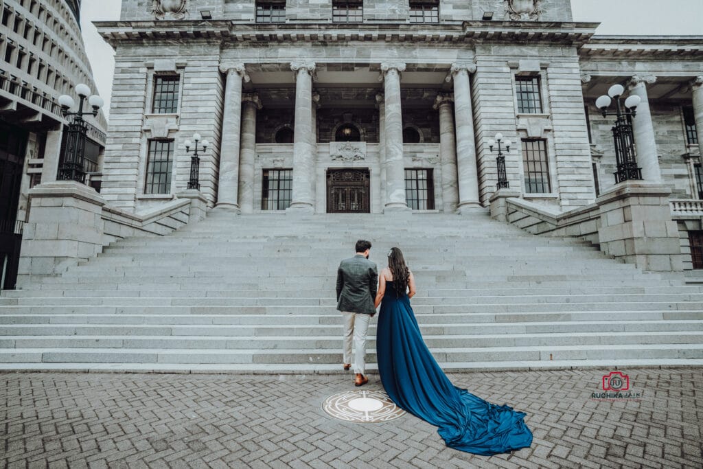 Wellington House of Parliament, also known as the Beehive, is one of New Zealand’s most iconic wedding venues with architectural masterpiece