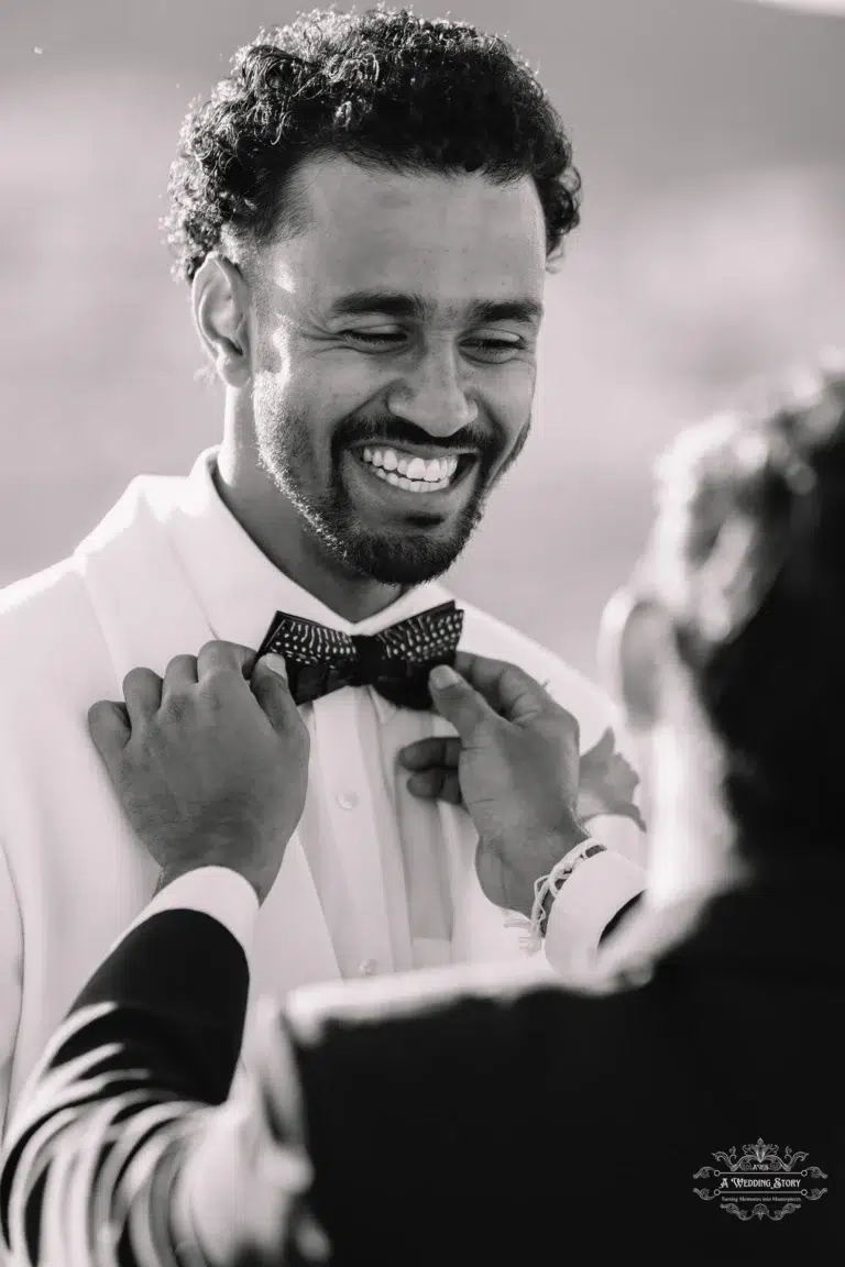 happy groom photography